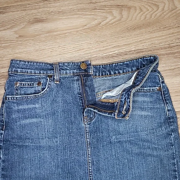 Mossimo Denim Stretch Blue Jean Skirt Women's 8 - Picture 6 of 16